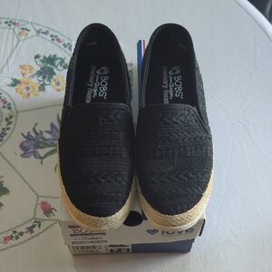 BOBS from Skechers Black Memory Foam Shoes